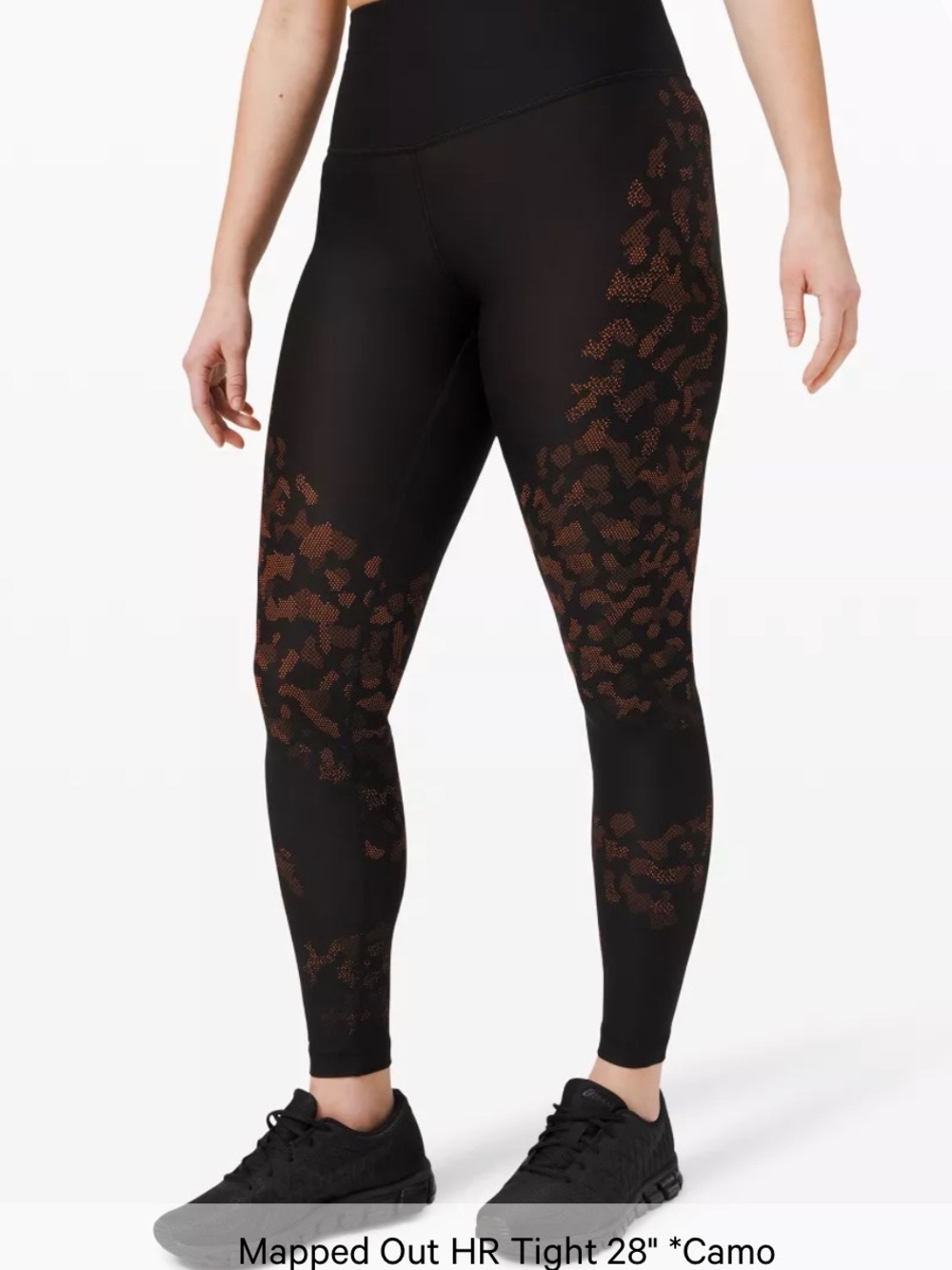 Lululemon Mapped Out High-Rise Camo Leggings 28" - Black